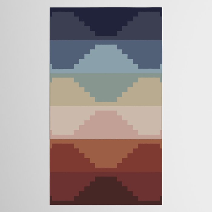 Geometric Aztec Pyramid Pattern III Tablecloth Gallery Image 2