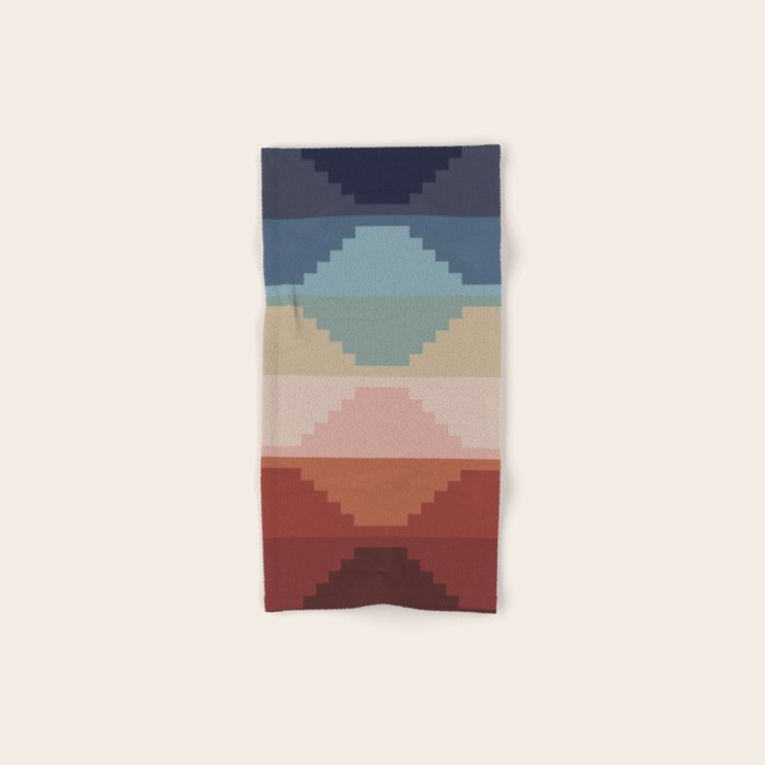 Geometric Aztec Pyramid Pattern III Bath Towel Gallery Image 1