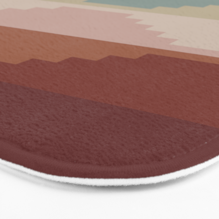 Geometric Aztec Pyramid Pattern III Bath Mat Gallery Image 3