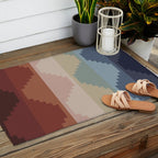 Geometric Aztec Pyramid Pattern III Outdoor Rug Gallery Image 2