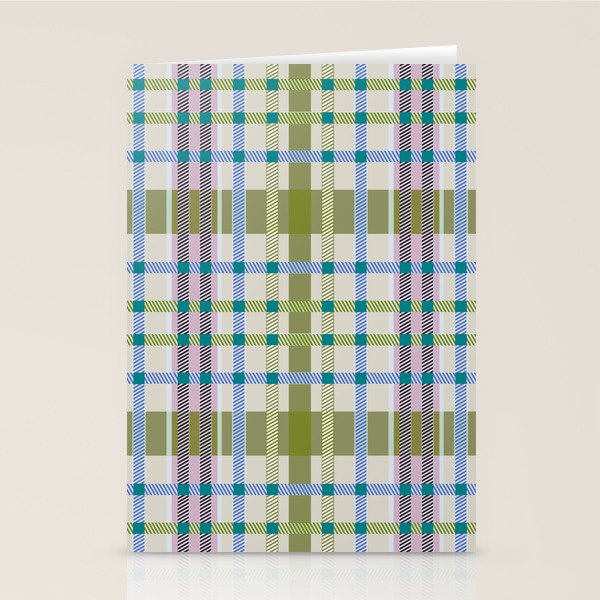 Vibrant Plaid Fusion C Stationery Card Gallery Image 2