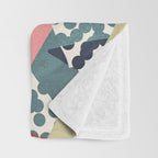 Abstract Boho Tropical Foliage 2 Throw Blanket Gallery Image 3