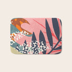 Abstract Boho Tropical Foliage 2 Bath Mat Gallery Image 1