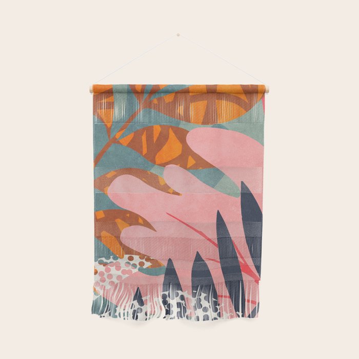 Abstract Boho Tropical Foliage 2 Wall Hanging Gallery Image 1