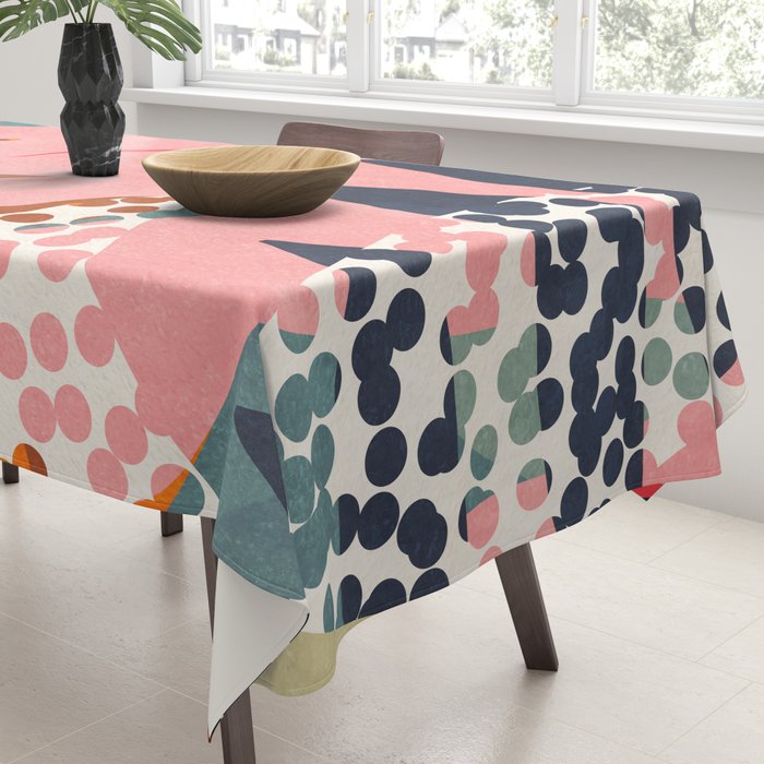 Abstract Boho Tropical Foliage 2 Tablecloth Gallery Image 3