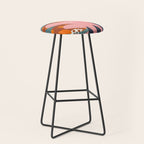 Abstract Boho Tropical Foliage 2 Stool Gallery Image 1