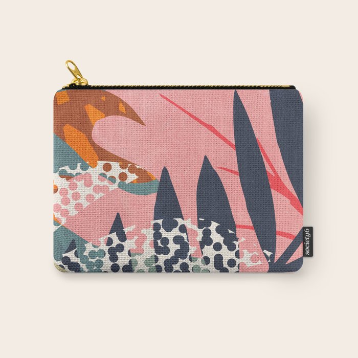Abstract Boho Tropical Foliage 2 Carry All Pouch Gallery Image 1