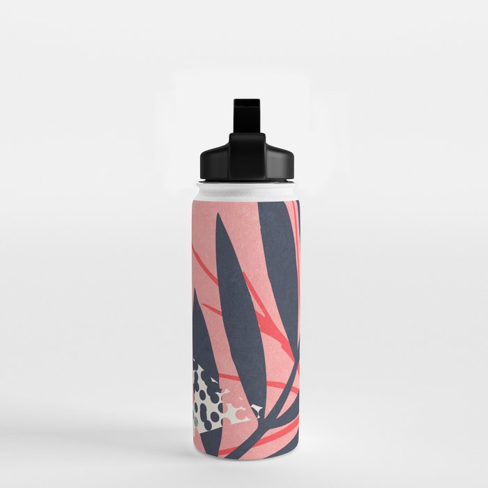 Abstract Boho Tropical Foliage 2 Water Bottle Gallery Image 2