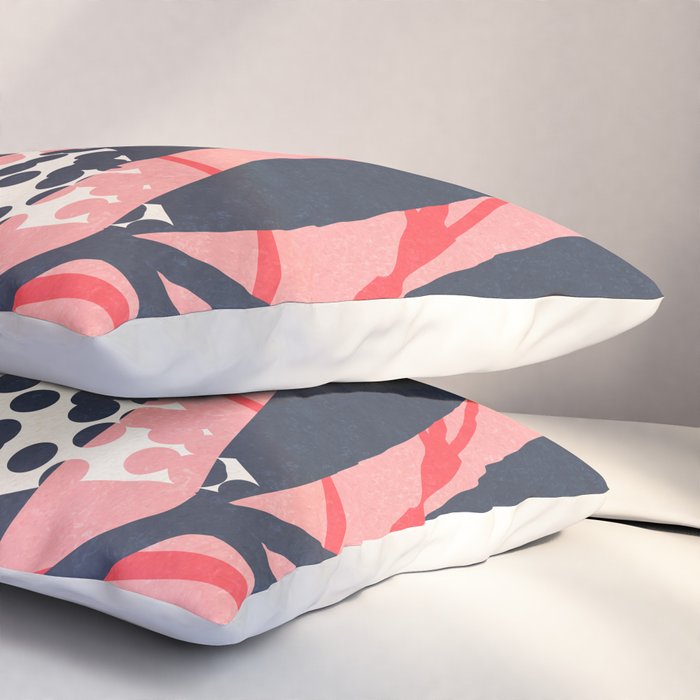 Abstract Boho Tropical Foliage 2 Pillow Sham Gallery Image 3