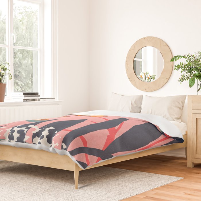 Abstract Boho Tropical Foliage 2 Duvet Cover Gallery Image 2