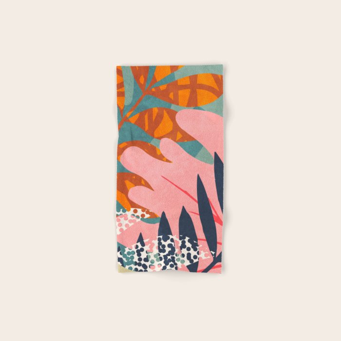Abstract Boho Tropical Foliage 2 Bath Towel Gallery Image 1