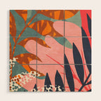 Abstract Boho Tropical Foliage 2 Wood Wall Art Gallery Image 1