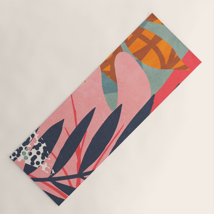 Abstract Boho Tropical Foliage 2 Yoga Mat Gallery Image 1
