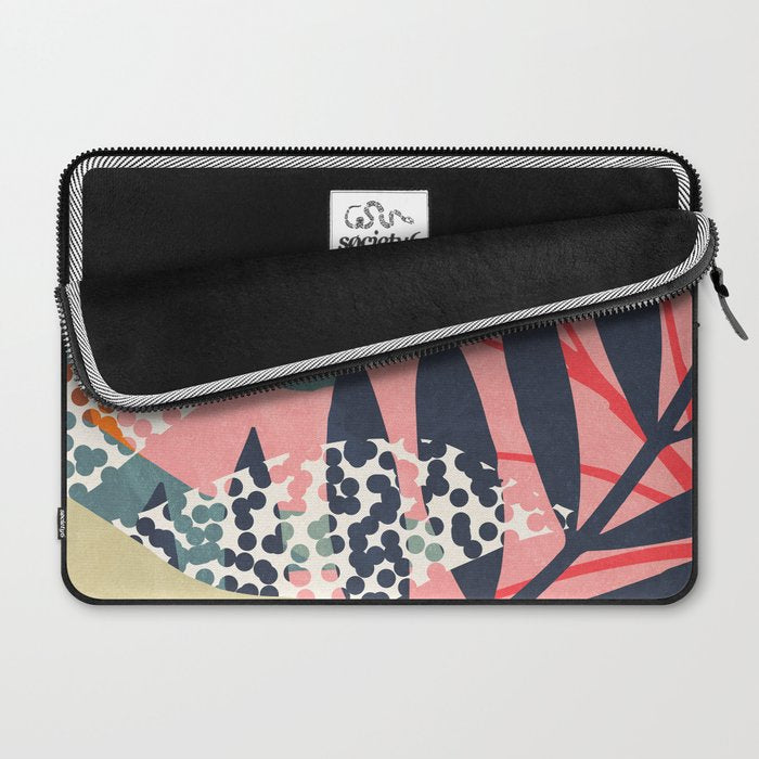 Abstract Boho Tropical Foliage 2 Laptop Sleeve Gallery Image 2