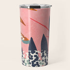 Abstract Boho Tropical Foliage 2 Travel Mug Gallery Image 1
