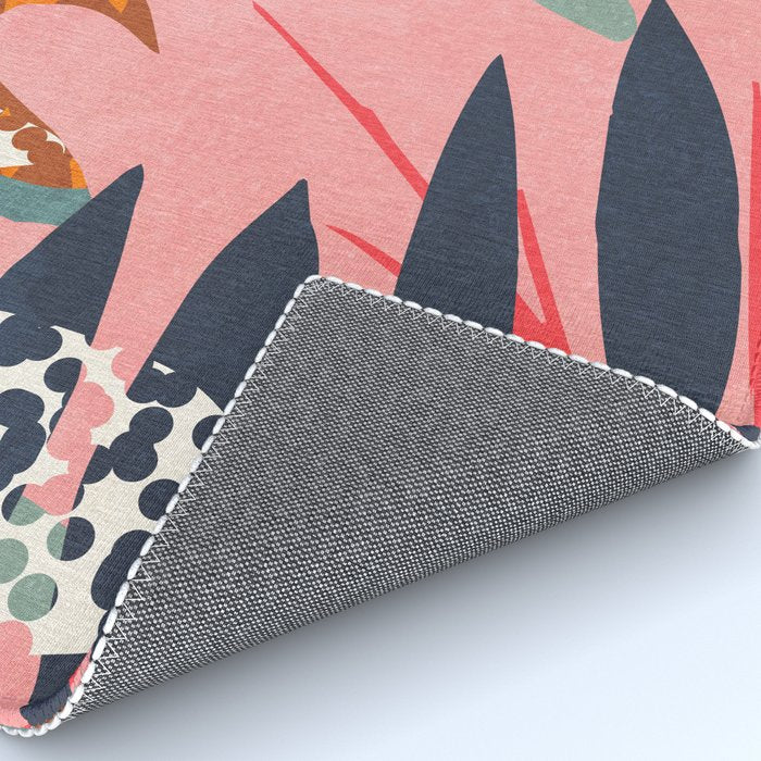 Abstract Boho Tropical Foliage 2 Rug Gallery Image 4