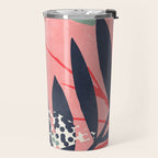 Abstract Boho Tropical Foliage 2 Travel Mug Gallery Image 2