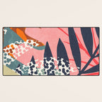 Abstract Boho Tropical Foliage 2 Desk Mat Gallery Image 3