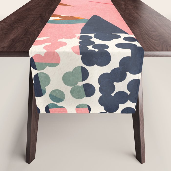 Abstract Boho Tropical Foliage 2 Table Runner Gallery Image 1
