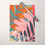 Abstract Boho Tropical Foliage 2 Wrapping Paper Gallery Image 1