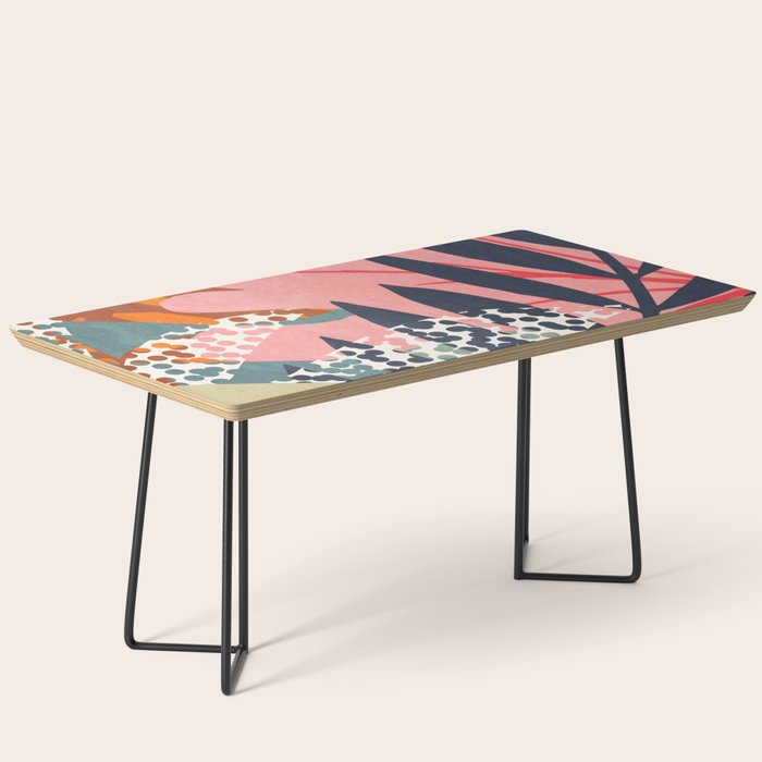 Abstract Boho Tropical Foliage 2 Coffee Table Gallery Image 1