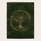 Tree of life -Yggdrasil -green and gold Poster Gallery Image 4