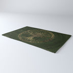 Tree of life -Yggdrasil -green and gold Rug Gallery Image 3