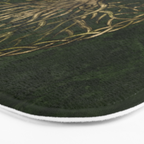 Tree of life -Yggdrasil -green and gold Bath Mat Gallery Image 3