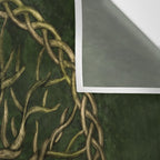 Tree of life -Yggdrasil -green and gold Wall Tapestry Gallery Image 3