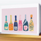 Champagne Bottles - Pink Ver. Wall Mural Gallery Image 2