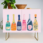 Champagne Bottles - Pink Ver. Credenza Gallery Image 1