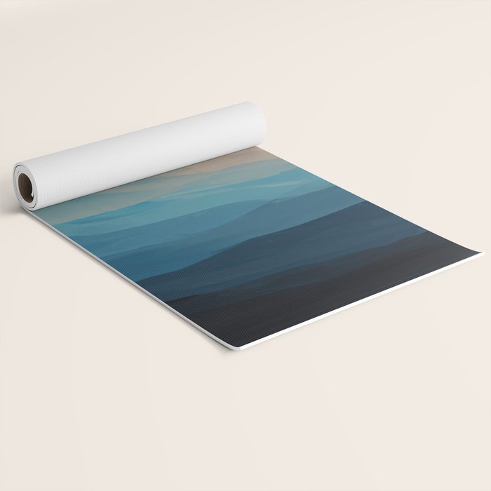 Blue Waves In Desert Peaks Yoga Mat Gallery Image 2