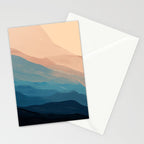 Blue Waves In Desert Peaks Stationery Card Gallery Image 2