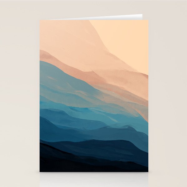 Blue Waves In Desert Peaks Stationery Card Gallery Image 2