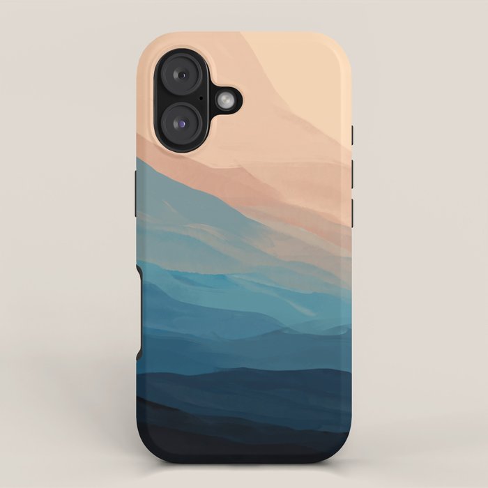 Blue Waves In Desert Peaks iPhone Case Gallery Image 1