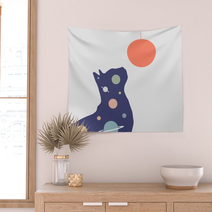 Cat Landscape 49 Wall Tapestry Gallery Image 2