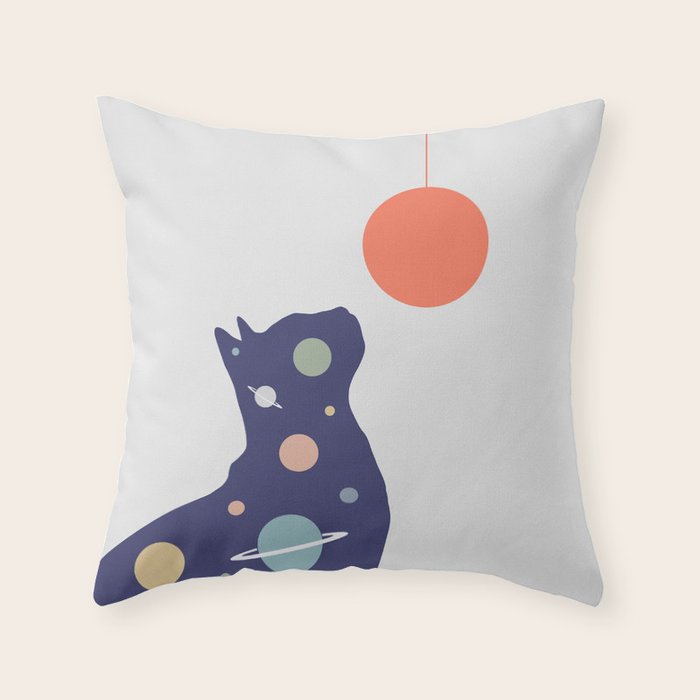 Cat Landscape 49 Throw Pillow Gallery Image 6