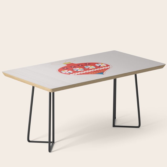Festive red retro bauble Coffee Table Gallery Image 1