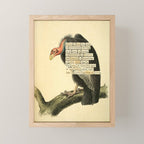 Vulture Divination from # An Almanac of Birds # Divinations for Uncertain Days Mini Art Print Gallery Image 1