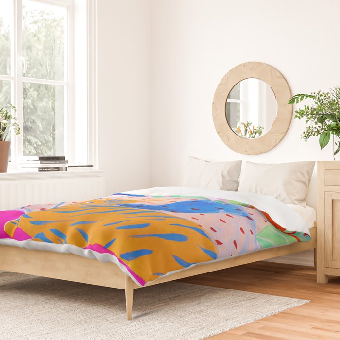 Relaxing with Cat Duvet Cover Gallery Image 2