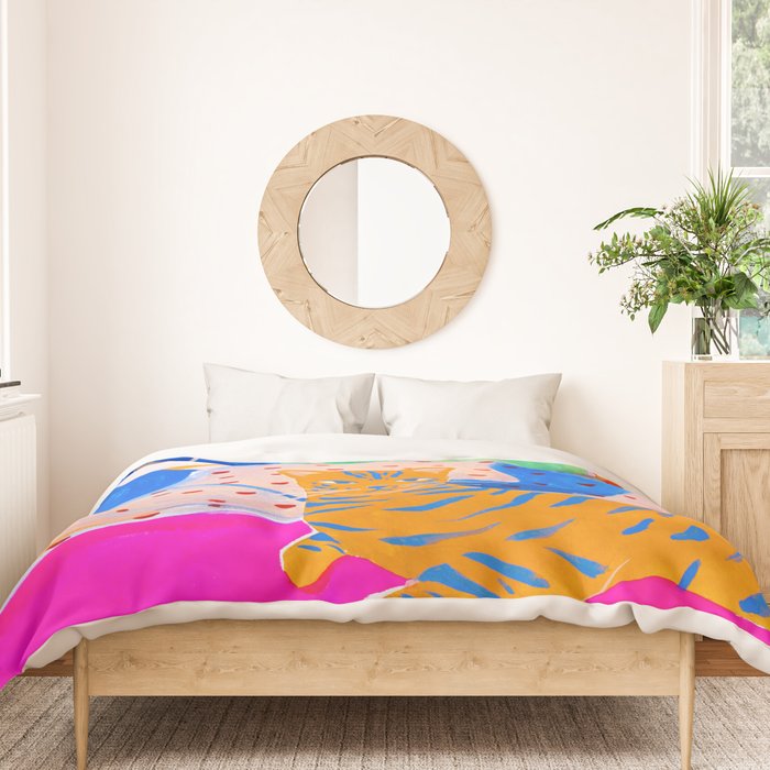 Relaxing with Cat Duvet Cover Gallery Image 3