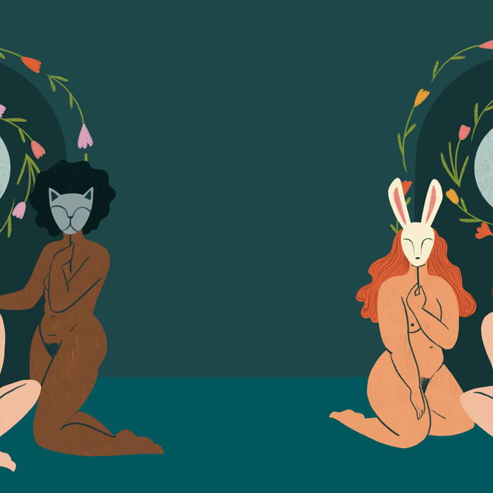 Spring Ritual // Women with animal masks Coffee Mug Gallery Image 2