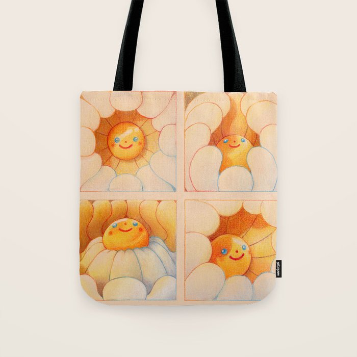 Rainbow Daisies Tote Bag Gallery Image 1