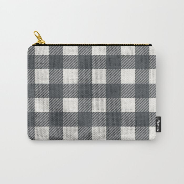 Gingham Cloth / Charcoal Checks Carry All Pouch Gallery Image 1