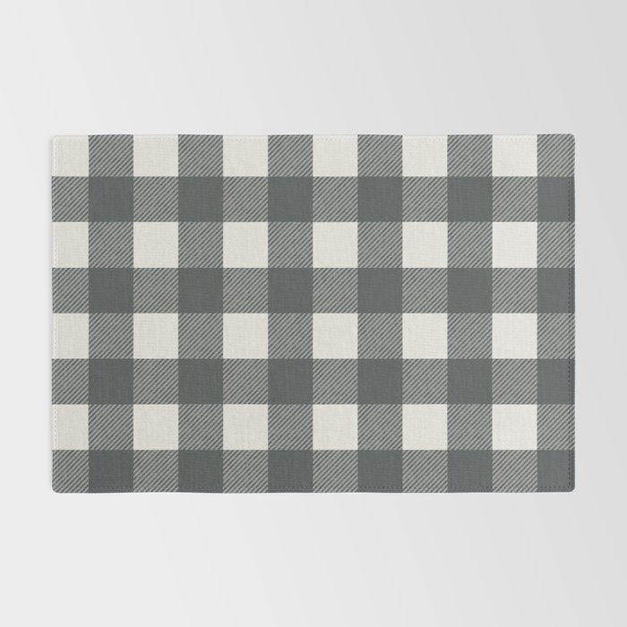 Gingham Cloth / Charcoal Checks Rug Gallery Image 2