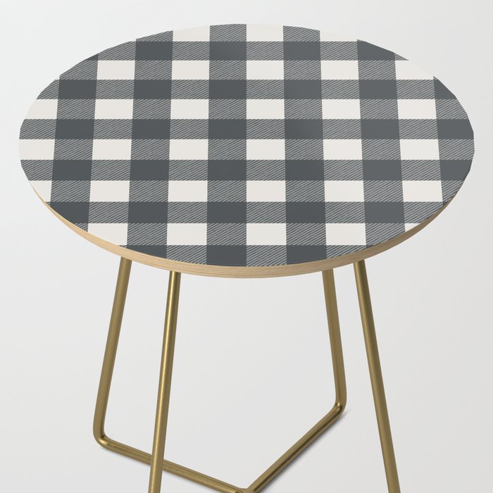 Gingham Cloth / Charcoal Checks Side Table Gallery Image 2