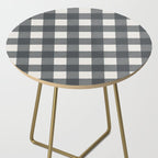 Gingham Cloth / Charcoal Checks Side Table Gallery Image 2