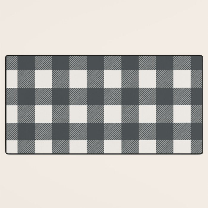 Gingham Cloth / Charcoal Checks Desk Mat Gallery Image 3