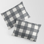 Gingham Cloth / Charcoal Checks Pillow Sham Gallery Image 3