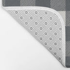 Gingham Cloth / Charcoal Checks Bath Mat Gallery Image 2